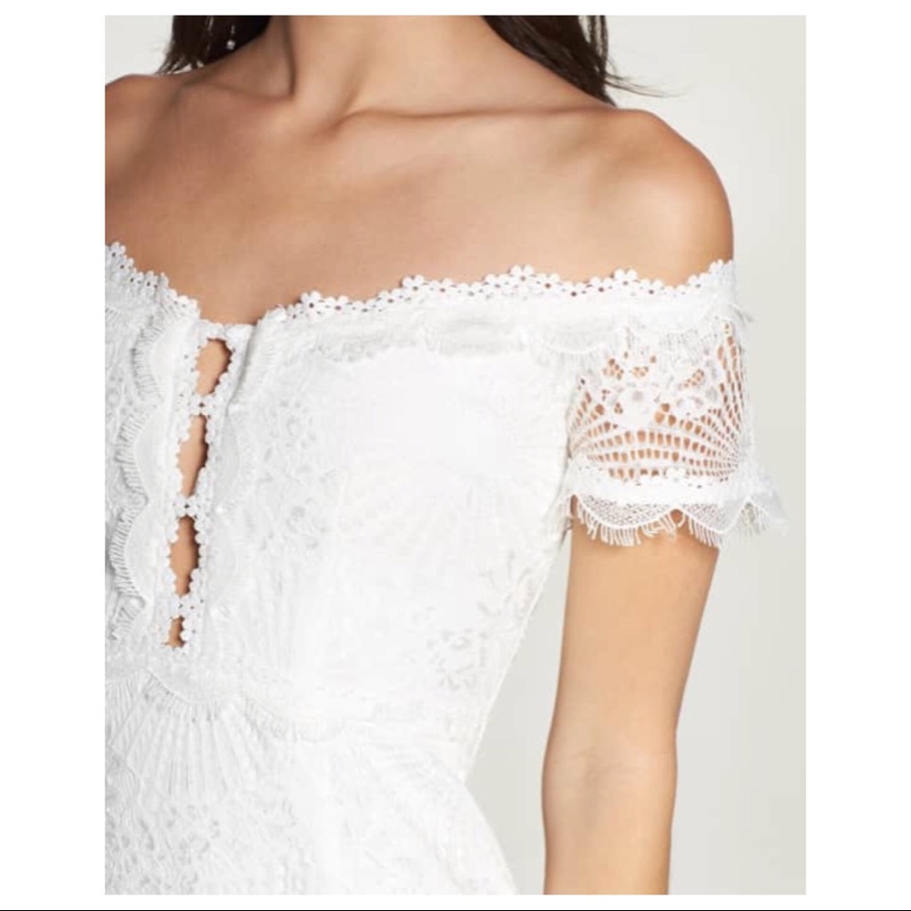 FOXIEDOX OFF THE SHOULDER RUFFLE TIER MAXI GOWN - Picture 4 of 7